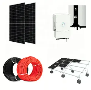 5KW 10KW 20KW Sistema De Energia Solar Para Casa Personalizar Completo Off Grid Painéis Solares Power Storage Hybrid System
