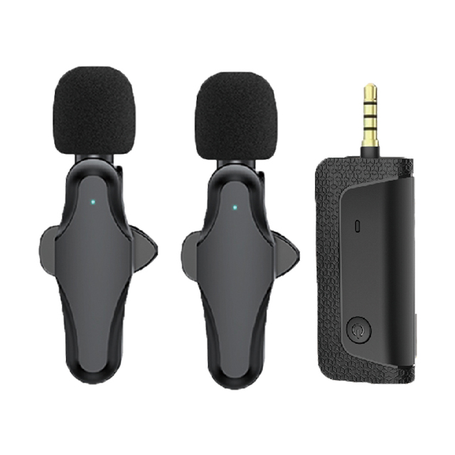 K35 Pro 3.5mm Jack Wireless Lavalier Microphone Sound Recording Video Shooting Program Interview Mini Microphone for Camera