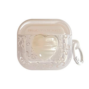 Étui pour écouteurs AirPods Pro 2 avec nœud papillon blanc Fritillaria, housse pour écouteurs sans fil 4e génération, cordon élégant - Product Image 5