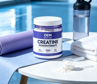 Créatine monohydrate en poudre OEM 300g Haute pureté Complément alimentaire pour adultes Croissance musculaire Énergie Soutien immunitaire Sans saveur