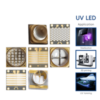 Diode UV UVA 360-420nm UVB 290-340nm UVC 222-285nm Lumière noire Puces LED OEM/ODM avec certificat CE RoHS ISO9001