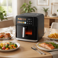 Friteuse à air numérique intelligente automatique à grand écran, haute qualité, grande capacité 8L, populaire pour la maison, en promotion