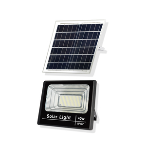 40W Plastic Outdoor LED Solar Street Light Waterproof Warm White Flood Light for Garden or Road Outdoor Solar Lighting