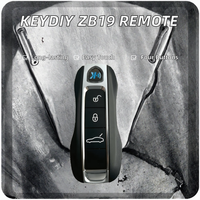 KEYDIY Télécommande à écran tactile en alliage d'aluminium noir à 4 boutons FW-CR19 Programmeur de clés 315MHZ/433MHZ Entrée sans clé pour serrure de porte de voiture
