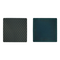 Tapis de Mahjong Moderne de Luxe Écologique Décoratif Double Face Doré et Noir, Inodore, Antidérapant, Pliable, Portable, en Caoutchouc Personnalisé