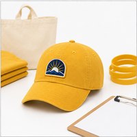 Gorra de Voluntario Ajustable de Algodón Cepillado OEM de Primera Calidad, Directo de Fábrica, para Pedidos al por Mayor, con Logotipo de Parche Tejido Personalizado para Compradores de Eventos de ONG