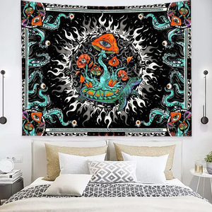 Tapisserie murale Mandala, décoration artistique de chambre, style esthétique Hippie Boho, papillon, couverture en tissu HD, tapisserie murale Trippy - Product Image 5