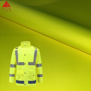 150D huỳnh quang Oxford vải 100% polyester PU sữa lớp phủ EN343-2 có thể giặt thoáng khí 3000/10000 <span class=keywords><strong>Hi</strong></span> <span class=keywords><strong>vis</strong></span> cho khả năng chịu nước - Product Image 6