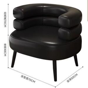 Silla de manicura moderna para uso doméstico, silla de maquillaje y ocio, negra - Product Image 3