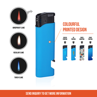 Briquet électronique jetable portable moderne de haute qualité avec logo personnalisé et ouvre-bouteille