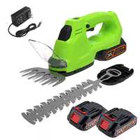 Taille-haie sans fil 2-en-1, mini cisaille à gazon, coupe-arbustes électrique, batterie lithium rechargeable pour l'entretien des jardins et des pelouses