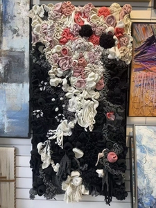 <span class=keywords><strong>Arte</strong></span> Murale Personalizzata in Tessuto, Idee per Decorazioni da Parete, Grande <span class=keywords><strong>Arte</strong></span> Murale 3D in Fibra di <span class=keywords><strong>Lana</strong></span> con Cornice Fai-da-Te: Arazzo Boho Scandinavo - Product Image 2