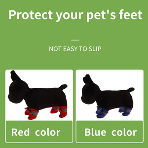 Rifornito 4 pz/set impermeabile Pet Dog scarpe antiscivolo pioggia calzature per piccoli gatti cani Pet stivali - Product Image 3