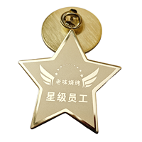 Badges personnalisés en métal OEM en acier inoxydable, impression UV, gravure laser, électroplaqué or 24 carats, décorés de strass, réfléchissants