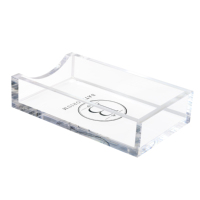 Porte-serviettes de table en acrylique personnalisé 229x142x51cm porte-serviettes en lucite transparent