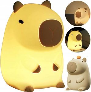 Cute Capybara <b>Night</b> Lamp 800mAh 1200mAh Battery Touch Control Nursery <b>Night</b> <b>Light</b> Bedside Table Lamp for <b>Boys</b> Girls Kids - Product Image 1