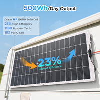Panel Solar Monocristalino Flexible Callsun de 200W, Módulo Fotovoltaico ETFE con 25% de Eficiencia, Celda de 182mm para RV, Embarcaciones, Yates