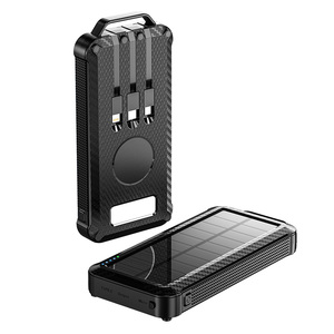 Popolare 2023 prodotti a energia solare 10000mah caricabatterie solare Power bank costruito in <span class=keywords><strong>3</strong></span> cavi divieto di energia solare wireless portatile - Product Image 2
