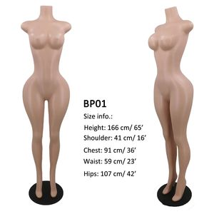 نموذج عرض نسائي كامل الجسم بمقاس إضافي بدون رأس، مانيكان بلاستيكي منحني للجسم الأنثوي - Product Image 2