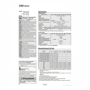 SMC Pneumatics Cylindre Compact CQ2B25-40D Pièces Pneumatiques De Haute Qualité - Product Image 1