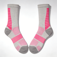 Chaussettes de course en laine mérinos anti-ampoules pour marathon et trail, avec coussinets de cheville, respirantes, personnalisables avec lettres et échantillon gratuit