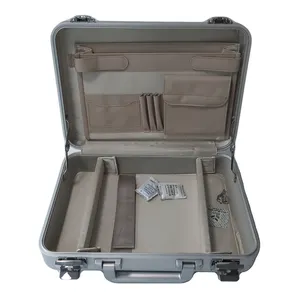 hot sale aluminum pilot cheap office computer custom luxury briefcase hard shell Metal laptop box custom suitcase notebook case