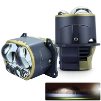 Projecteur Bi-LED étanche IP67 200W 82000Lm 12V 6 lasers 3 pouces pour phare de voiture, moto, VTT, UTV
