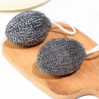 Éponge à récurer en acier inoxydable FF2794, brosse de nettoyage robuste, éponge pour vaisselle, éponge pour casseroles, éponge en acier, éponge à récurer