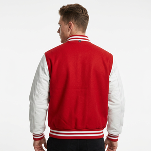 Chaqueta Elegante de Dos Tonos con Bloques de Color, Hombros Caídos, Corte Relajado, Forro de Piel Genuina, Cierre Frontal, Secado Rápido y Transpirable - Product Image 2