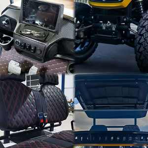 Voiture de golf et utilitaire multifonctionnelle 4 places avec rangement de cargaison pour l'aménagement paysager, les jardins, les terrains de golf et les travaux d'entretien - Product Image 6