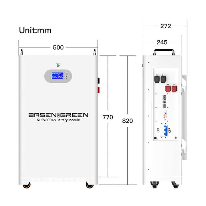 Basen 48v 300ah Lithium Ion Battery 15kwh 51.2v 300ah Solar Lifepo4 ...