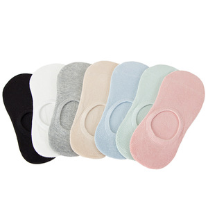 Phụ Nữ Của Mùa Hè Bông Vô Hình Không Có Hiển Hiện Vớ Tùy Chỉnh Dệt Kim Với Đồng Bằng Phẳng Ẩn In Thiết Kế Bán Buôn Giản Dị Ladies 'Vớ - Product Image 2