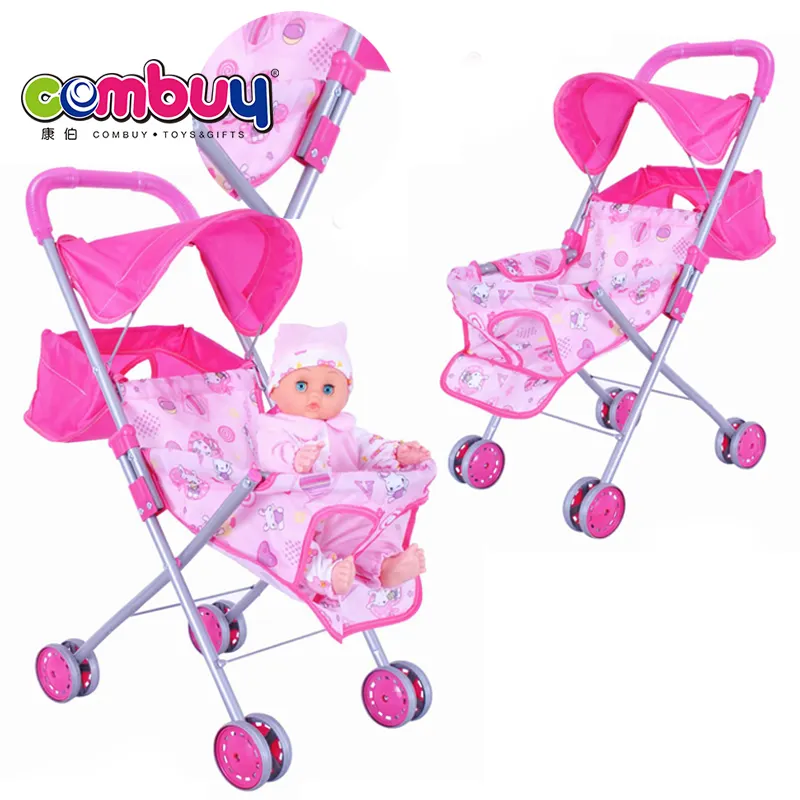 Vendita calda bambini pretend trolley parasole giocattolo del bambino carrozzina polonia