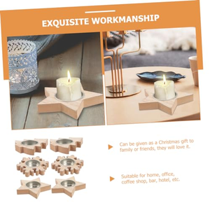 ของตกแต่งโต๊ะงานเลี้ยงคริสต์มาสไม้ เชิงเทียนคริสต์มาส - Product Image 4