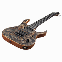 Fabrication en Chine Guitare électrique professionnelle à 7 cordes avec dessin coloré et incrustation bleue