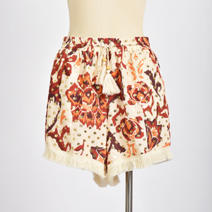 Ropa de mujer de alta calidad Novedad de verano Pantalones cortos de mujer elásticos con corbatas - Product Image 1