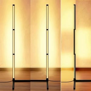 Lámpara estándar de pie de esquina inteligente, iluminación moderna para decoración del hogar, soporte de suelo, luz LED RGB, 10 luces blancas de plástico, 80, 12W, 100 - Product Image 2