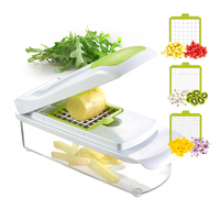 Hete Aanbieding Smile Mom B427 Plastic Fruit- en Groentegereedschap Snijder Hakker Vlees- en Groentehakker Aardappelmes Roestvrij Staal
