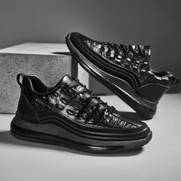 Chaussures décontractées en cuir d'alligator pour hommes, vente en gros directe d'usine, bonne qualité