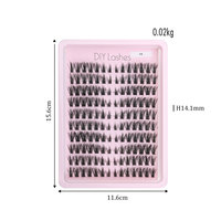 Lot de 120 faux cils en grappe courts et effilés, kit DIY de cils en grappe, cils naturels à bande fine