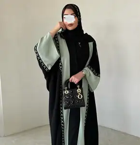 U.Chic offene Abaya Premium Samt velour wachstum Eid-Kleid für schlankwerden und elegante muslimische Frauen mit sanfter Note