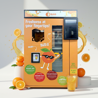 Nieuwe Saier Hoge Efficiëntie Populaire Automatische Verse Sinaasappel Citrus Sap Automaat 21.6 LCD Touchscreen Compressor Koeling