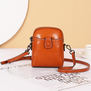 AndoBag - Bolso de Mano Vintage para Mujer, Bolso Bandolera de Cuero Vacuno Genuino Togo, Bolso Pequeño 8007 - Product Image 2
