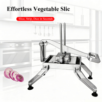 RVS professionele groentesnijder 1/4 inch 3/16 inch verstelbare handmatige ui komkommer citroen snijder keuken fruit snijmachine