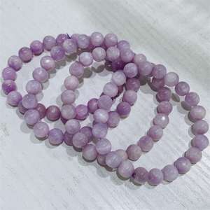 <span class=keywords><strong>Chakra</strong></span> naturale gemma <span class=keywords><strong>rosa</strong></span> Kunzite cristallo di <span class=keywords><strong>quarzo</strong></span> perline rotonde braccialetto di cristallo spirituale per regalo Souvenir - Product Image 5