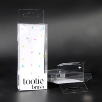 Boîte cadeau rectangulaire en acétate transparente, emballage en PET, boîte en vinyle transparente en PVC, emballage en plastique avec crochet
