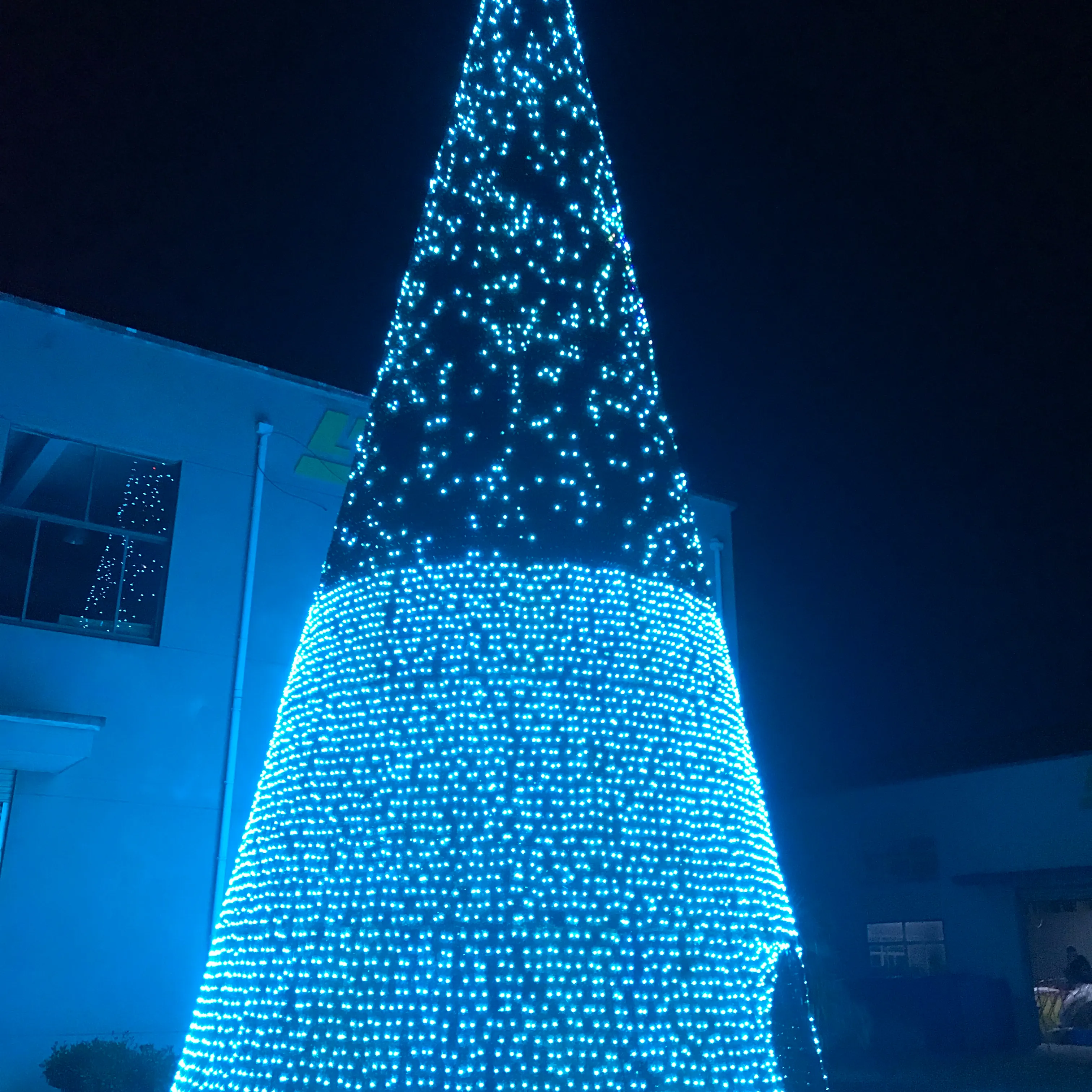 ANPU ديكور 2022 الجملة خارج للماء اللوحة مول العملاق الاصطناعي مظلة led أضواء إطار من السلك الكرة عيد الميلاد شجرة