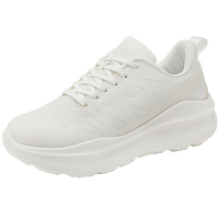 Chaussures de marche rétro en cuir véritable à lacets, plateforme en maille respirante, antidérapantes et amortissantes – Tendance intemporelle