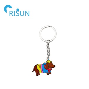 Porte-clés créatif et mignon pour animaux de compagnie, en métal, personnalisé, en forme de <span class=keywords><strong>chien</strong></span> <span class=keywords><strong>saucisse</strong></span>, de chiot, de dachshund, porte-clés en émail, dessin animé, hot-dog, animal - Product Image 4