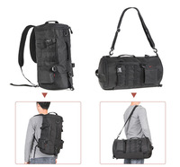 Sac à dos de pêche unisexe imperméable en polyester 30L avec double sangle d'épaule portable pour l'extérieur, avec rangement pour moulinet et équipement
